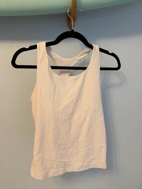 white athletic workout Racerback Tank Top - Women